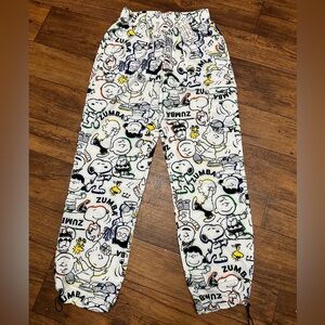Zumba Fitness White peanuts snoopy Cartoon Print Joggers